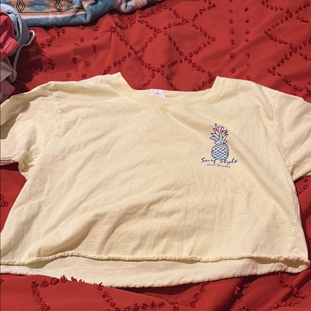 Surf Style Yellow Short Sleeve Tee